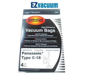 Panasonic AMC-J3EP Type C-18 HEPA Canister Vacuum Bags for MC-CG800 Panasonic AMC-J3EP Type C-18 HEPA Canister Vacuum Bags for MC-CG800
