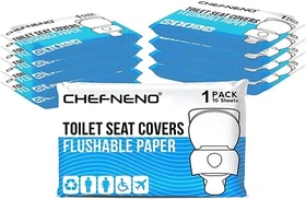 Disposable Hygienic Paper Personal Toilet Seat Covers Travel Pack (10-100 pcs)