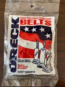 ORECK Genuine Upright Vacuum Cleaner Belts 3 In New Pack # 0300604