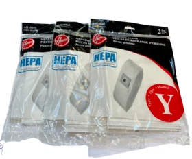 Hoover Wind Tunnel Y HEPA Pleated Vacuum Filter Bags 2 or 6 Pack AH10040 Hoover Wind Tunnel Y HEPA Pleated Vacuum Filter Bags 2 or 6 Pack AH10040