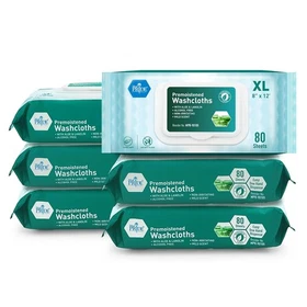 MED PRIDE Adult Wipes 8x12 Aloe Disposable Washcloths Soft Sensitive Skin 480ct