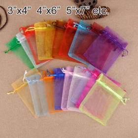 1000PCS Organza Candy Bags Wedding Party Favor Gift Jewelry Pouch Sheer Decor