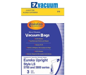 Eureka Type LS Upright Vacuum Cleaner Bags # 61820A ,61820B, E-62123 Eureka Type LS Upright Vacuum Cleaner Bags # 61820A ,61820B, E-62123