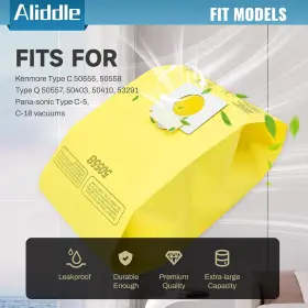 50558-16 ALIDDLE Vacuum Bags Kenmore Canister #2 50558-16 ALIDDLE Vacuum Bags Kenmore Canister #2