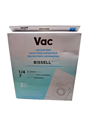 AA15072 BISSELL Vac Allergen Media Vacuum Bags Box