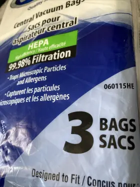 60115HE CANA-VAC Central Vacuum Bags #3