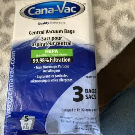 60115HE CANA-VAC Central Vacuum Bags