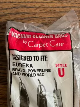 06-38-63 CARPET CARE Vacuum Cleaner Bags Eureka Bravo Vac #3 06-38-63 CARPET CARE Vacuum Cleaner Bags Eureka Bravo Vac #3