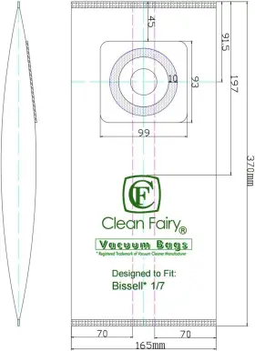 744759552501 CF CLEAN FAIRY Fabric Filter Bags Bissell #2