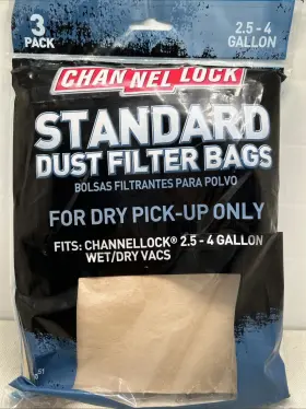 009326329376 CHANNELLOCK Dust Filter Bags Gallon Up