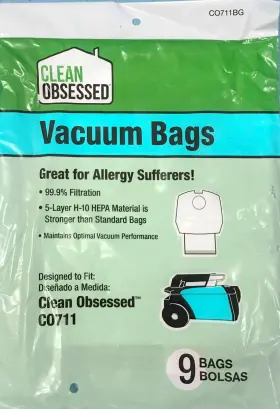 602401807662 CLEAN OBSESSED Pack Micro Vacuum Bags Canister #2