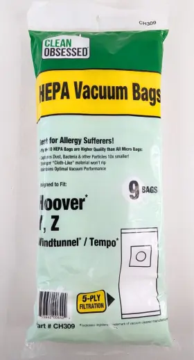 853642006424 CLEAN OBSESSED Hoover Vacuum Bags Pack
