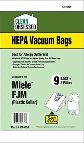 853642006462 CLEAN OBSESSED Hepa Bags Miele Fjm Motor Filter #3
