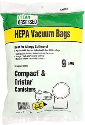 CH158 CLEAN OBSESSED Hepa Bags Tristar Canisters