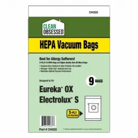 CH222 CLEAN OBSESSED Electrolux Vacuum Cleaner Filters Styles