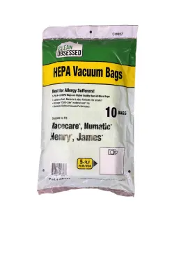 CH657 CLEAN OBSESSED Vacuum Bags Nacecare Numatic Henry James