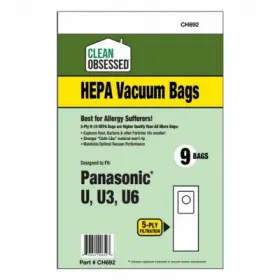 CH692 CLEAN OBSESSED Panasonic Vacuum Cleaner Bags Hepa
