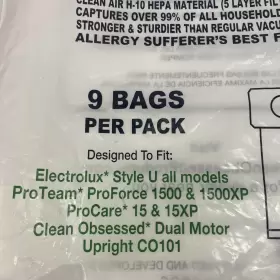 DES-CO101BG CLEAN OBSESSED Hepa Vacuum Filter Pack Bag #3