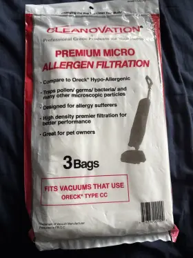 O-UA03-CC CLEANOVATION Vacuum Oreck Micro Allergen Filtration