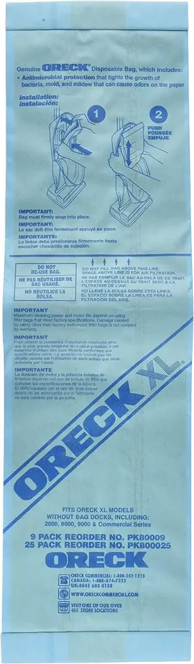 705353523410 STANDARD Disposable Vacuum Bags Filtration Pack 705353523410 STANDARD Disposable Vacuum Bags Filtration Pack