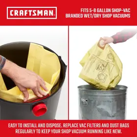 CMXZVBE38775 CRAFTSMAN Dust Vac Bags #3 CMXZVBE38775 CRAFTSMAN Dust Vac Bags #3