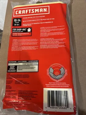 CMXZVBE3877 CRAFTSMAN Dust Vac Bags #2 CMXZVBE3877 CRAFTSMAN Dust Vac Bags #2