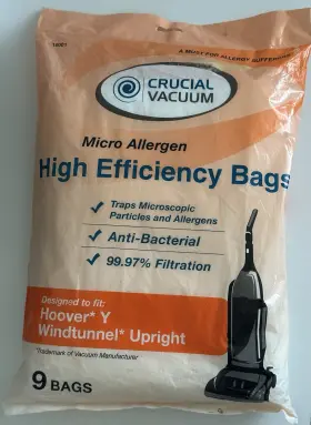 10001 CRUCIAL VACUUM Bag Hoover Windtunnel Upright High