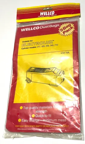 VCB-722L ELECTRUEPART Wellco Vacuum Cleaner Dust Bags