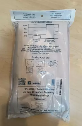 839-9 ENVIROCARE Micro Filtration Vacuum Bags Kirby Diamond #2 839-9 ENVIROCARE Micro Filtration Vacuum Bags Kirby Diamond #2