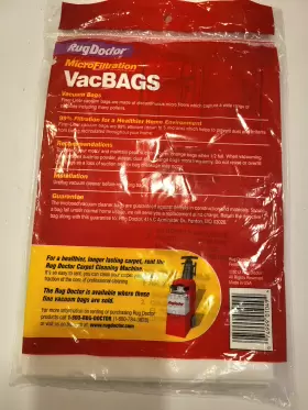 074999010494 HOOVER Rug Doctor Micro Filtration Vac Bags Pack #2 074999010494 HOOVER Rug Doctor Micro Filtration Vac Bags Pack #2