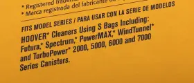 62607 HOOVER Inchs Odor Eliminating Paper Vacuum Bags Pack #3