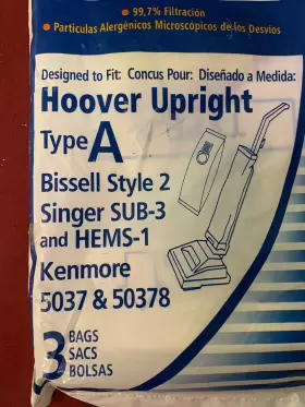 SUB-3 HOOVER Vacuum Bags Pack Bissell Singer #3
