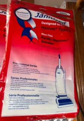 JAN-HVY-2 JANITIZED HOOVER Y Upright Vacuum Bag Pacific #2 JAN-HVY-2 JANITIZED HOOVER Y Upright Vacuum Bag Pacific #2