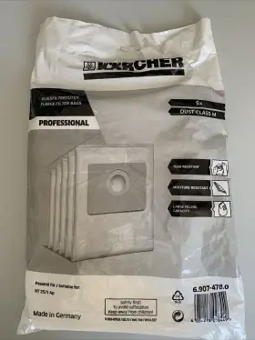 6.907-478-0 K-RCHER Karcher Vacuum Filter Bags Fleece 6.907-478-0 K-RCHER Karcher Vacuum Filter Bags Fleece
