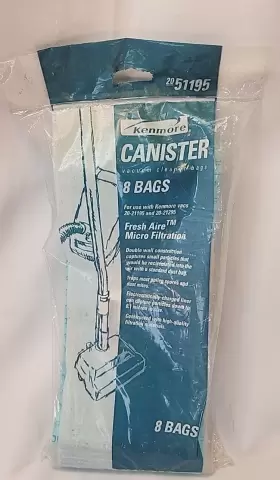 20-51195 KENMORE Canister Vacuum Bags Aire Micro Filtration