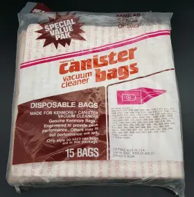 50235 KENMORE Sears Canister Vacuum Cleaner Bags Pak