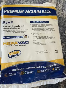 KVBF-10 KIRBY Pack Veva Vacuum Bags Hepavac Filter Hepa Vac #2