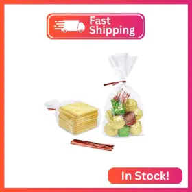 5X2X8-100 MOREPACK Flat Bottom Cellophane Bags Cello Treat