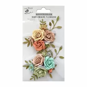 ARION-79438 NICOLE CRAFTS Pack Birdie Paper Flowers Woodland