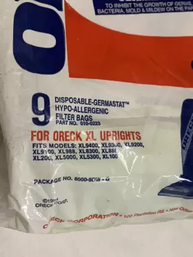 00017 ORECK Upright Celoc Allergenic Filter Bags Top Fill #3 00017 ORECK Upright Celoc Allergenic Filter Bags Top Fill #3