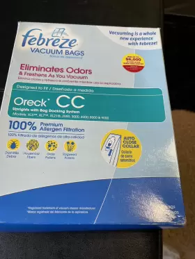 XL21 ORECK Febreze Vacuum Bags XL21 ORECK Febreze Vacuum Bags