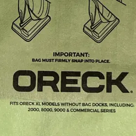 75378-01 ORECK Vacumm Bag Docks #2