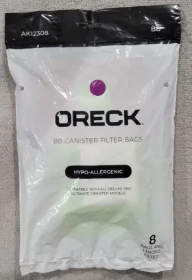 AK12308 ORECK Canister Filter Bags Motor