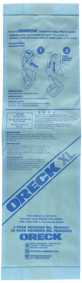B019PPSV1A ORECK Disposable Vacuum Bags Standard Filtration B019PPSV1A ORECK Disposable Vacuum Bags Standard Filtration