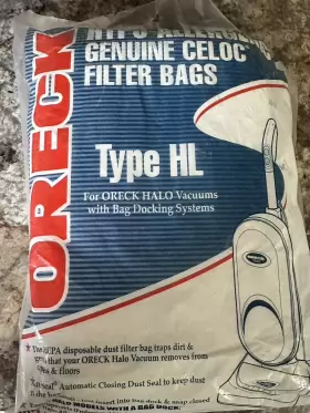 HB8PK ORECK Pack Hl Vacuum Bags Allergenic Celoc Filter Halo