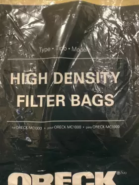 MC1000 ORECK Canister Vacuum Bags High Density Filter Pack #2 MC1000 ORECK Canister Vacuum Bags High Density Filter Pack #2