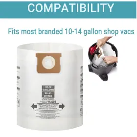 737706207104 PURESTURDY Pack Vacuum Filter Bags Vac Gallon Ty #2 737706207104 PURESTURDY Pack Vacuum Filter Bags Vac Gallon Ty #2