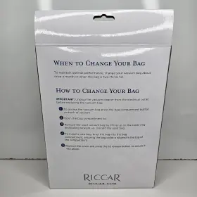 098612082835 RICCAR Hepa Vacuum Cleaner Bags Infused Pack #3