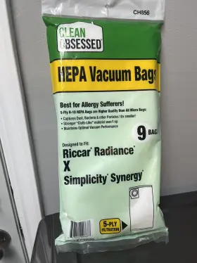 CH856 RICCAR Clean Obsessed Hepa Vacuum Bags Radiance Synergy