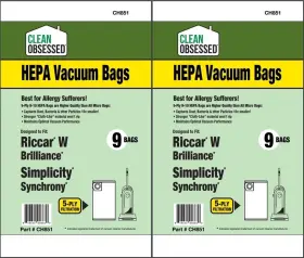 VAC53 RICCAR Hepa Vacuum Bag Brilliance Pet Simplictiy VAC53 RICCAR Hepa Vacuum Bag Brilliance Pet Simplictiy